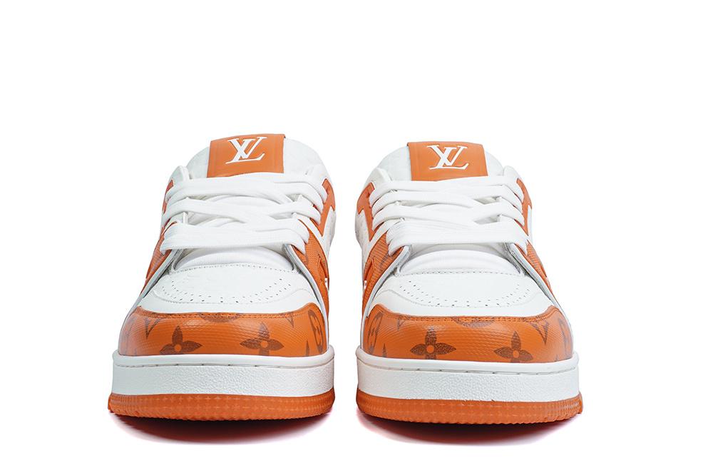 PK god Louis Vuitton LV Trainer #54 Signature orange White retail materials ready to ship